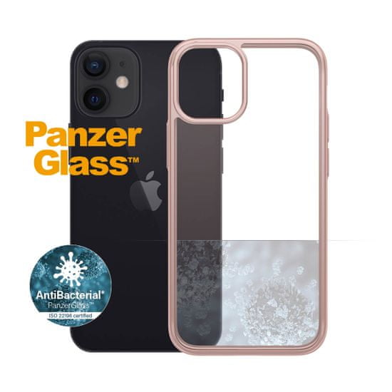 PanzerGlass ClearCase Antibacterial pro Apple iPhone 12 mini (růžový - Rose Gold) 0273