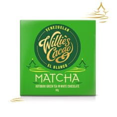 Willies Cacao Čokoláda bílá MATCHA, Kotobuki green tea, 50g