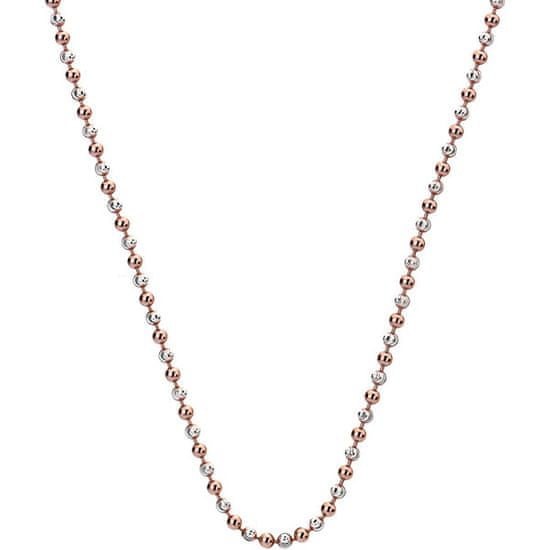 Hot Diamonds Stříbrný řetízek Emozioni Silver and Rose Gold Bead CH020