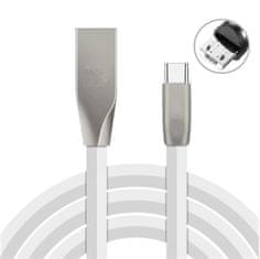 W-STAR W-star Kabel USB / USB micro, silikonový, 2,4A Premium, bílá 1m, KBSMCRWH1