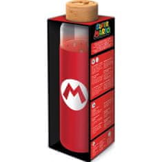 Stor Skleněná láhev se silikonovým povrchem SUPER MARIO 585ml, 00385