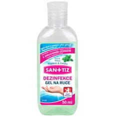 SANITIZ Dezinfekční gel na ruce / dezinfekce 6x 50ml - parfém máta / obsahuje Aloe Vera