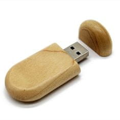 CTRL+C Dřevěný USB OVÁL JAVOR, 64 GB, USB 3.0/3.1