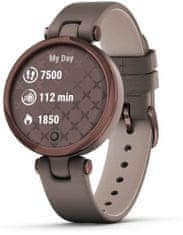 Garmin LILY Classic, Italian Leather, Dark Bronze/Paloma