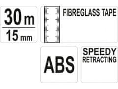 YATO Pásmo měřící, skleněné vlákno, 30m, 15mm