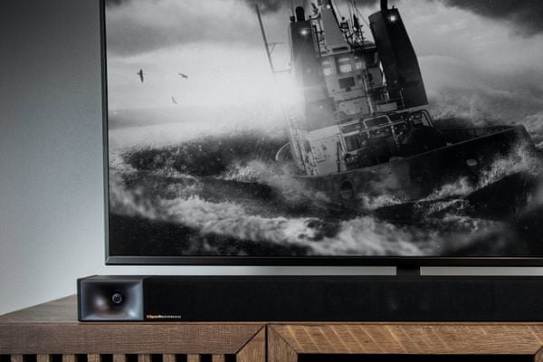 Bluetooth bezdrátový moderní soundbar klipsch cinema 400 výkon 400 w externí bezdrátový subwoofer dálkové ovládání dolby audio prostorový zvuk snadné zprovoznění hdmi digitální optický vstup aux in