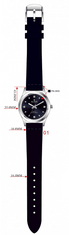 Slava Time Dámské červené hodinky SLAVA s kamínky SLAVA 10166