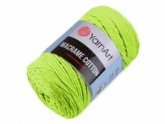 Kraftika 1ks (801) zelená neon pletací příze macrame cotton 250 g