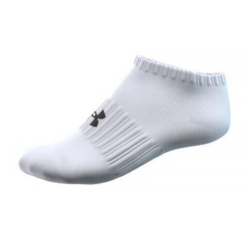 Under Armour UA Core No Show 3Pk-WHT, UA Core No Show 3Pk-WHT | 1363241-100 | XL