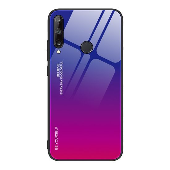 IZMAEL Pouzdro Gradient Glass pro Huawei P40 Lite E - Modrá/Růžová KP10448