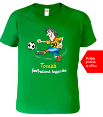 Hobbytriko Fotbalové tričko - Fotbalová legenda Barva: Středně zelená (16), Velikost: 4XL