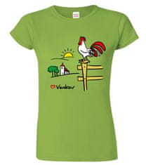 Hobbytriko Tričko pro chalupáře - Kohout Barva: Apple Green (92), Velikost: XL