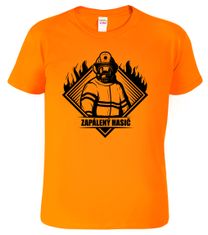 Hobbytriko Tričko pro hasiče - Zapálený hasič Barva: Oranžová (11), Velikost: 3XL