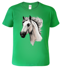 Hobbytriko Dětské tričko s koněm - Bělouš Barva: Královská modrá (05), Velikost: 8 let / 134 cm