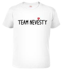 Hobbytriko Pánské svatební tričko - Team nevěsty (srdce) Barva: Bílá, Velikost: 4XL