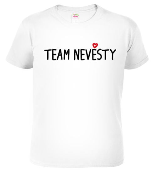 Hobbytriko Pánské svatební tričko - Team nevěsty (srdce) Barva: Nebesky modrá (15), Velikost: S