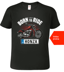 Hobbytriko Tričko pro motokáře - Born to Ride (SPZ) Barva: Černá (01), Velikost: S