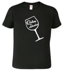 Hobbytriko Tričko s vínem - Valim na sklenku Barva: Černá (01), Velikost: S
