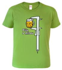 Hobbytriko Pivní tričko - Piju s mírou - šuplera Barva: Apple Green (92), Velikost: M