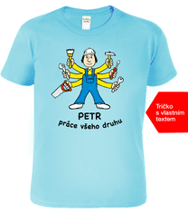 Hobbytriko Tričko se jménem - Práce všeho druhu Barva: Světle šedý melír (03), Velikost: 4XL