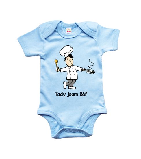 Hobbytriko Body dětské - Tady jsem šéf Barva: Modrá (Soft Blue), velikost: 0-3 m