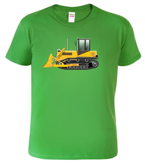 Hobbytriko Dětské tričko s Bagrem - Buldozer Barva: Středně zelená (16), Velikost: 4 roky / 110 cm