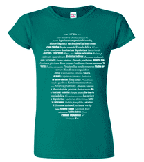 Hobbytriko Tričko pro houbaře - Latinské názvy hub Barva: Emerald (19), Velikost: M