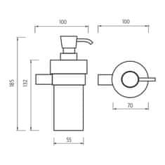 NIMCO Bormo BR 11031W-26 Dávkovač tekutého mýdla, pumpička plast - Nimco