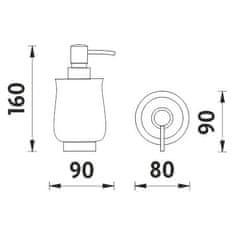 NIMCO Lada staroměď 1031LA-80 Dávkovač tekutého mýdla, pumpička plast - Nimco