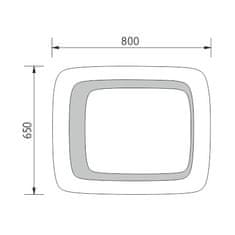 NIMCO ZP 7001 LED zrcadlo 650x800 - Nimco