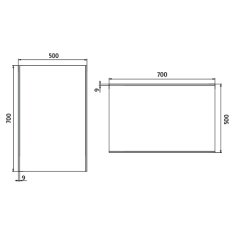 NIMCO ZP 9001 LED zrcadlo 500x700 - Nimco