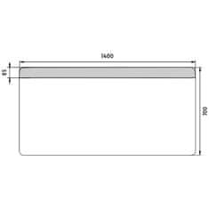 NIMCO ZP 23008 LED zrcadlo 1400x700 - Nimco