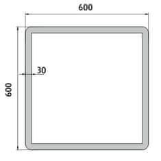 NIMCO ZP 19066 LED zrcadlo 600x600 - Nimco