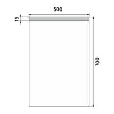 NIMCO ZP 8001 LED zrcadlo 500x700 - Nimco