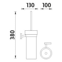 NIMCO Keira KE 22094W-26 Toaletní WC kartáč - Nimco