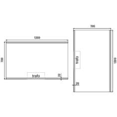 NIMCO ZP 12006 LED zrcadlo 1200x700 - Nimco