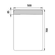 NIMCO ZP 23001 LED zrcadlo 500x700 - Nimco