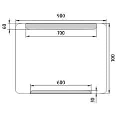 NIMCO ZP 22019 LED zrcadlo 900x700 - Nimco