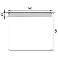 NIMCO ZP 23003 LED zrcadlo 800x700 - Nimco