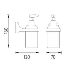 NIMCO Monolit MO 4031C-P-26 Dávkovač tekutého mýdla, pumpička plast - Nimco