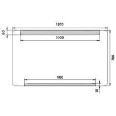 NIMCO ZP 22006 LED zrcadlo 1200x700 - Nimco