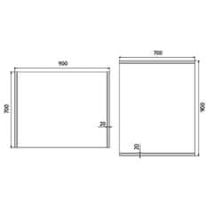 NIMCO ZP 11019 LED zrcadlo 900x700 - Nimco