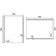 NIMCO ZP 11002 LED zrcadlo 600x800 - Nimco