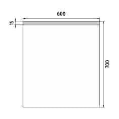 NIMCO ZP 8002 LED zrcadlo 600x700 - Nimco