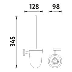 NIMCO Keira KE 22094WN-26 Toaletní WC kartáč - Nimco