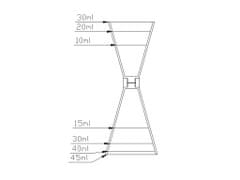 Heavy Tamper CNC soustružený velmi přesný barmanský Jigger o objemech 10,20,30ml/15,30,40,45ml.