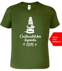 Hobbytriko Cestovatelské tričko - Cestovatelská legenda Barva: Středně zelená (16), Velikost: L