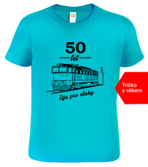 Hobbytriko Tričko s vlakem a věkem - Žiju pro vlaky Barva: Apple Green (92), Velikost: XL