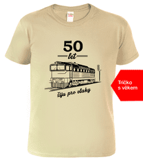 Hobbytriko Tričko s vlakem a věkem - Žiju pro vlaky Barva: Apple Green (92), Velikost: XL