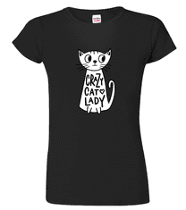 Hobbytriko Dámské tričko s kočkou - Crazy Cat Lady Barva: Růžová (30), Velikost: S